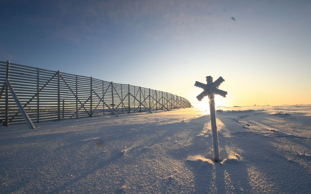Snow fence on Kuusipää hill